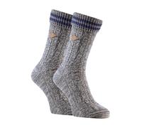 Farah - 2 Paires Homme Retro Coton Chaussettes Rayees pour Bottes