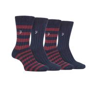 Farah - 4 Paires Chaussettes Rayées Bambou Créateur L'été | Chaussettes Brodées