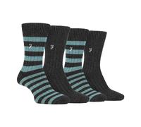 Farah - 4 Paires Chaussettes Rayées Bambou Créateur L'été | Chaussettes Brodées