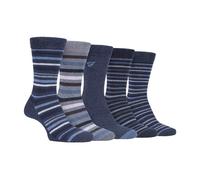 Farah - 5 Paires Chaussettes Coton Rayures Classiques Homme | Respirantes