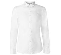 Farah Brewer Slim Fit Cotton Oxford Shirt Chemise, Blanc, M Homme
