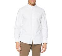 Farah Brewer Slim Fit Cotton Oxford Shirt Chemise, Blanc, S Homme