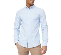 Farah Chemise à Carreaux pour Homme, Bleu Ciel, M