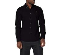 Farah Brewer Cotton Oxford Slim Fit Shirt Chemise, Noir, S Homme
