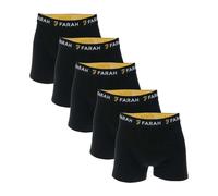 Farah Chorley Lot de 5 boxers élastiques avec logo Noir, Noir , XL
