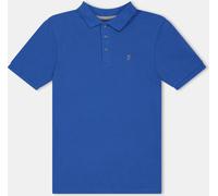 Farah Kids' Bugsworth Short Sleeve Polo Shirt Bleu 10-11 Unisex