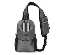 Farbard Bag Men, Conception légère en Nylon avec Une variété de Poches, Ouverture d'oreillette de Sangle d'opérateur à écharpe réglable, pour Les activités de Plein air Voyages (Gray)