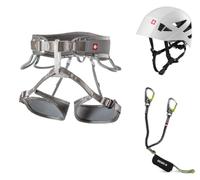 Kit complet de via ferrata Ocun Via Ferrata Twist Shard Set gris argent/vert M-XL
