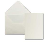 FarbenFroh by GUSTAV NEUSER Lot de 100 cartes simples avec enveloppes DIN A6/C6 en blanc naturel (crème) - 14,8 x 10,5 cm - Sans pli