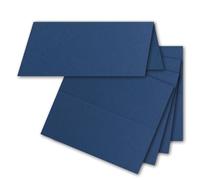 FarbenFroh by GUSTAV NEUSER Lot de 25 Cartes de Table Bleu Nuit - 4,5 x 10 cm, Vierges, Doubles - Idéales pour Place et Nominatives de Mariage et Fêtes