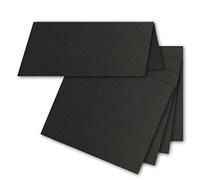 FarbenFroh by GUSTAV NEUSER Lot de 400 cartons de table noirs - 4,5 x 10 cm - 240 g/m² - Cartes doubles vierges avec support stable - Idéal comme marque-place et cartes nominatives