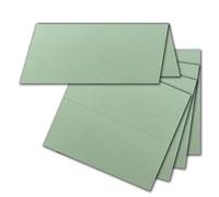 FarbenFroh by GUSTAV NEUSER Lot de 50 cartons de table - En eucalyptus - Vert - 4,5 x 10 cm - Cartes doubles - Cartes de place et cartes nominatives pour mariage et fêtes