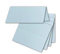 FarbenFroh by GUSTAV NEUSER Lot de 75 cartons de table, bleu clair (bleu), 4,5 x 10 cm, vierges, doubles - Cartes de place et cartes nominatives pour mariage et fêtes