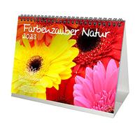 Farbenzauber Calendrier de bureau naturel DIN A5 pour 2023 couleurs - Seelenzauber