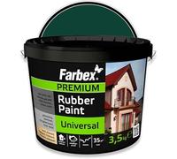 FARBEX Peinture Caoutchouc Liquide Étanche Intérieur/Extérieur - Revêtement Élastique Pour Toiture, Terrasse, Balcon - 3,5 kg Vert - Étanchéifie Et Protège Toutes Surfaces