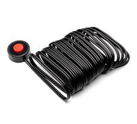 FARBIN Interrupteur à capuchon rond rouge, interrupteur à bouton poussoir avec fil de 3 m, SPST Tactile On Off, accessoires électroniques DIY (bouton tache rouge)