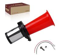 FARBIN Klaxon Vieux Tacot 12V OOGA Klaxons de Voiture Classique Style Ancien Vintage Chromé à Air Antiquités Klaxons AHOOGA Universel (Rouge tons étranges klaxon)