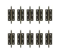FarBoat Lot de 10 Charnières de Style Vintage à Long Arbre pour Placards, Meubles, Armoire, Commode, Fenêtre (6 x 3,7 cm, Bronze)