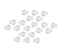 FarBoat Lot de 10 mini poignées rondes en plastique transparent pour petits meubles, boîtes en bois, boîtes à bijoux, travaux manuels (18 x 14 mm)