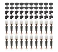 FarBoat Lot de 20 écrous de verrouillage à came et vis à cames en alliage de zinc 3 en 1 pour raccord de meubles, 15 mm