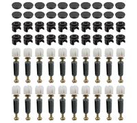 FarBoat Lot de 20 écrous de verrouillage à came et vis à cames en alliage de zinc 3 en 1 pour raccord de meubles, 11,8 mm