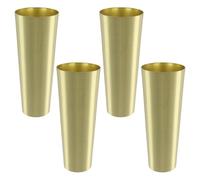 FarBoat Lot de 4 rallonges de pieds de tabouret de bar, housses coniques en métal pour pieds de chaise, 9,9 cm, pieds de meubles pour table, chaise, canapé, 9,9 x 2,8 - 4,1 cm