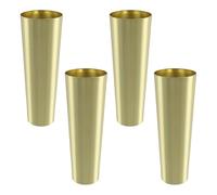 FarBoat Lot de 4 rallonges de pieds de tabouret de bar, housses coniques en métal pour pieds de chaise, 9,9 cm, pieds de meubles pour table, chaise, canapé, 9,9 x 2,5 à 3,6 cm