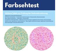 Farbsehtest: Ishihara Tafeln zur Prüfung der Farbwahrnehmung : Rot-Grün-Schwäche, Blau-Gelb-Schwäche, Altersbedingte Farbsehschwäche, Seltene Farbwahrnehmungsstörungen