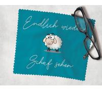 Farbwuselei Chiffon de nettoyage pour lunettes Enfin un nouveau mouton - Chiffon de nettoyage pour lunettes - Chiffon pour écran (turquoise)