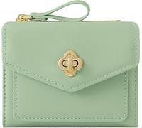 Farcauo Porte-Feuille Femme Vert Porte Monnaie Femme Portefeuille Carte Monnaie Porte Carte Bancaire Petit Cuir Porte Feuille Monnaie Format Mini