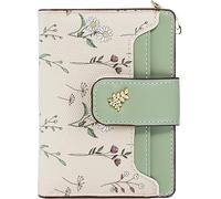 Farcauo Porte Feuilles pour Femme Mini Monnaie Vert Porte Monnaie Femme Carte Bancaire Petit Cuir Porte Feuille