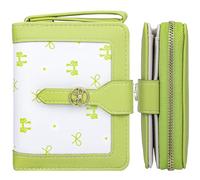 Farcauo Porte-Monnaie pour Femmes Mini à Noeud Porte-Monnaie pour Femmes Vert Noeud avec Compartiment pour Carte d'identité et Porte-Cartes