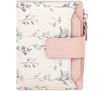 Farcauo Portefeuille Porte-Monnaie pour Femme Mini Porte-Monnaie Petit avec Motif Floral Rose pour Femmes Petit Compartiment Documents et Pochettes pour Cartes