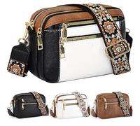 Farcauo Sacs Bandoulière Femme Cuir Moyen Sac à Main Femmes Bandoulieres Femme Sac Bandouliere Femme Sac Porté Épaule Tendance Sac à Main Femme Imperméable Large Sangle Souple