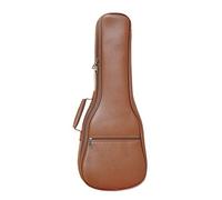Farcaya Housse pour ukulélé baryton 76,2 cm, double bandoulière, sac à dos en cuir synthétique, rembourrage de 12 mm d'épaisseur, marron