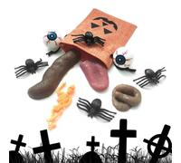 Farces Adultes Avec Ensemble Fausses Crottes Araignée Squelette Langue Yeux