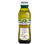 Farchioni - Huile d'olive Extra Vierge à l'Ail (250 ml) | Extraction à froid | Essence d'Ail | Bouteille en verre