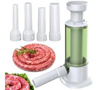 Farcir Saucisse Machine Machine à Remplissage, Eiflayn Poussoir à Saucisse Manuel, Machine à Saucisses, Avec 4 Tubes De DifféRentes Diamettres, Convient Pour Les Saucisses Faites Maison