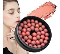 Fard à Joues Crème pour Peau Mature,Fard à Joues Fondant Léger - Boule Teintée Iridescente, Couleur Naturelle Longue Tenue pour Sculpter et Illuminer