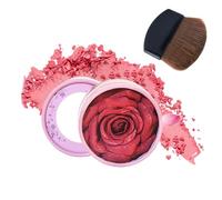 Fard À Joues De Maquillage Pétale De Rose 3D, Poudre Compacte À Construire 10 Ml, Construction Florale Haute Définition, Système D'éclat Radieux Professionnel, Accessoire De Beauté Avec Style Romantiq
