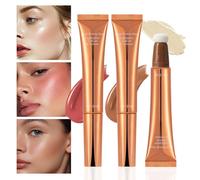 Fard À Joues,Fini Mat Léger Teint Naturel | 3 Pièces Bronzer Haute Pigmentation, Maquillage Visage Léger Résistant Aux Traces Et Lumière Fusionnable