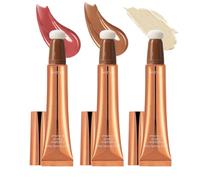 Fard à Joues Liquide,Stick Blush À Finition Crème Modulable | 3 Pièces Bronzer Haute Pigmentation, Maquillage Visage Léger Résistant Aux Traces Et Lumière Fusionnable