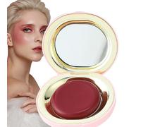 Fard à Joues Teint Crème Léger Effet Bonne Mine Immédiat Application Doigt ou Pinceau, Petite Palette Nu Texture Fondante Tenue Longue Formule Hydratante Finition Satinée, Teint Lumineux Crémeux pour