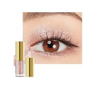 Fard à Paupière Liquide Pailletée, Imperméable, Crème Velours Liquid Eyeshadow, Rouge Abricot Ombre à Paupière, Longue Durée, Hautement Pigmenté Avec Brosse, Séchage Rapide, Maquillage Femme-08