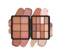Fard à paupières Blush Palette-18 Couleurs Poudre Eyeshadow, Longue Tenue Résistant à la Sueur Non Gras fard à joues, Mat Et Scintillant Palettes de Maquillage Pour Quotidien Saint Valentin Noël-01