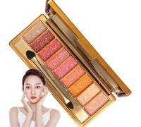 Fard à paupières chatoyant, palette de fards à paupières scintillants, fard à paupières chatoyant professionnel 9 couleurs, fard à paupières étincelante longue étanche à l'épreuve de longueur