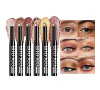 Fard À Paupières Crémeux,Stylo Maquillage Pailleté Brillant - Stick Léger Résistant À L'eau 6 Couleurs Pailleté Pour Soirée Maquillage Fêtes