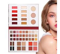 Fard à paupières de maquillage - Surligneurs de couleur chatoyante - Kit de contour du visage imperméable à l'eau avec formule longue durée - Palette de maquillage complète - Kit cosmétique doux pour