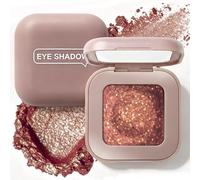 Fard à Paupières Holographique Multichrome, Fard Scintillant Duochrome, Ombre à Paupières Pailletée Caméléon, Maquillage des Yeux Haute Pigmentation & Malléable, Rouge Doré