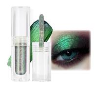 Fard à paupières liquide caméléon, fard à paupières liquide, paillettes vertes, longue tenue et imperméable, brillance métallique, maquillage des yeux holographique et multichrome, effet changeant de